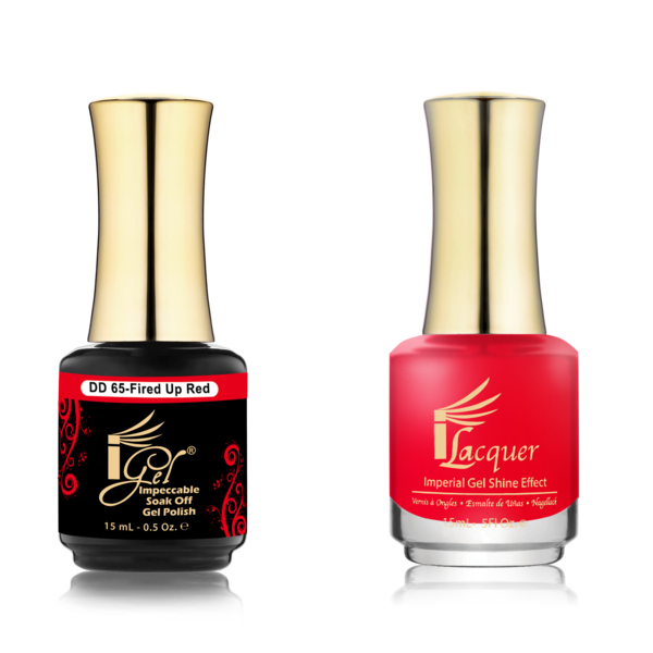 Igel Beauty Matching Duo Gel (0.5oz) – Fired Up Red DD65