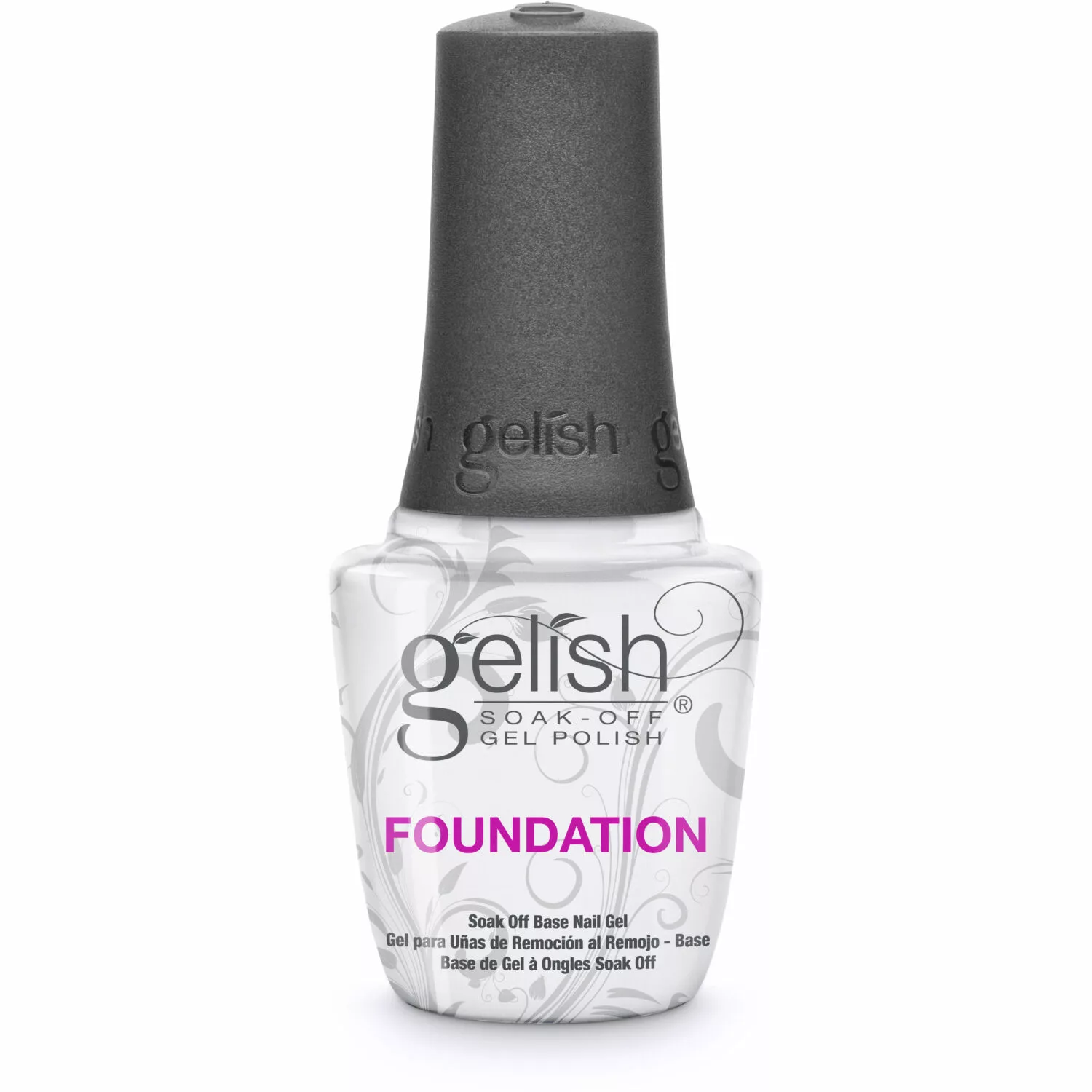 Gelish – Foundation Flex Soak-Off Rubber Base Nail Gel – Clear (0.5 oz)