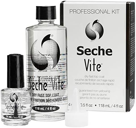 Seche Vite Dry Fast Top Coat High Shine Professional Kit 4.OZ