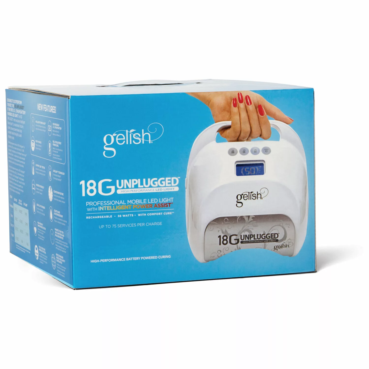 GELISH 18G UNPLUGGED HIGH PERFORMANCE LED LIGHT CORDLESS 